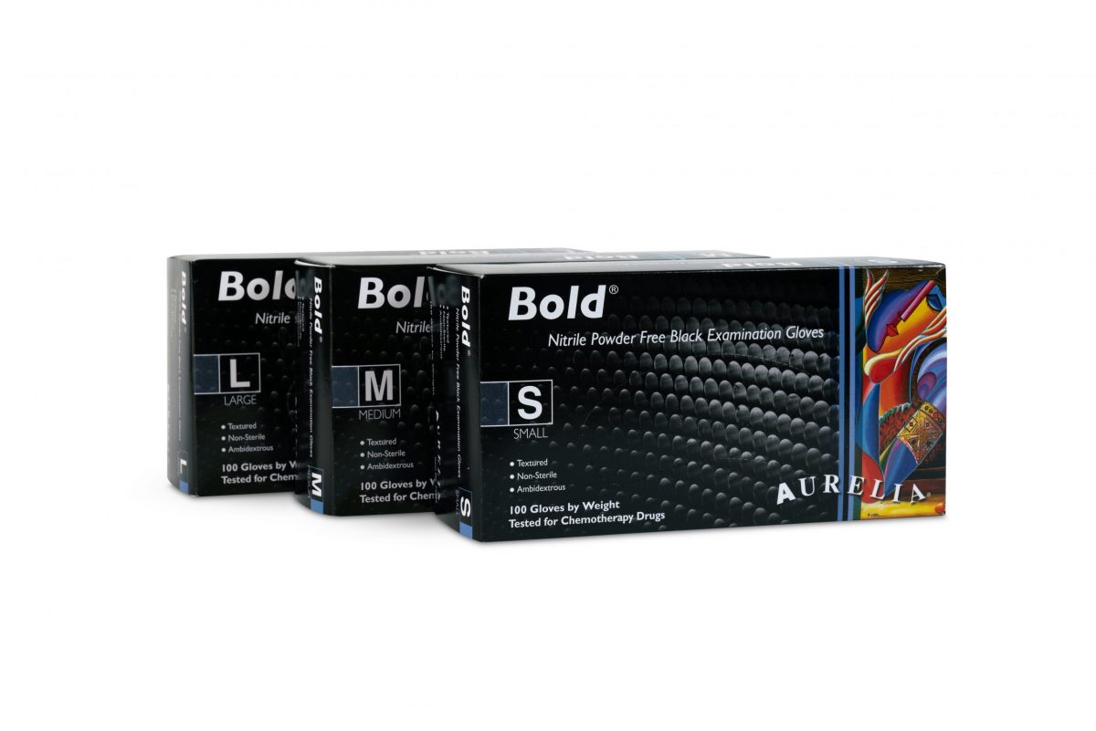 Nitrile Black Gloves S,M,L (100)