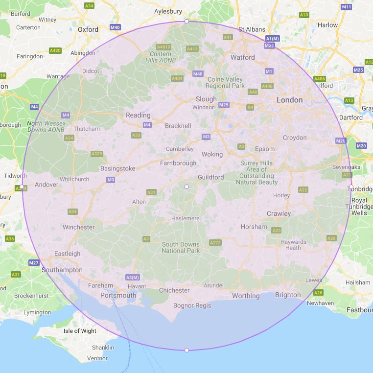 map around south England