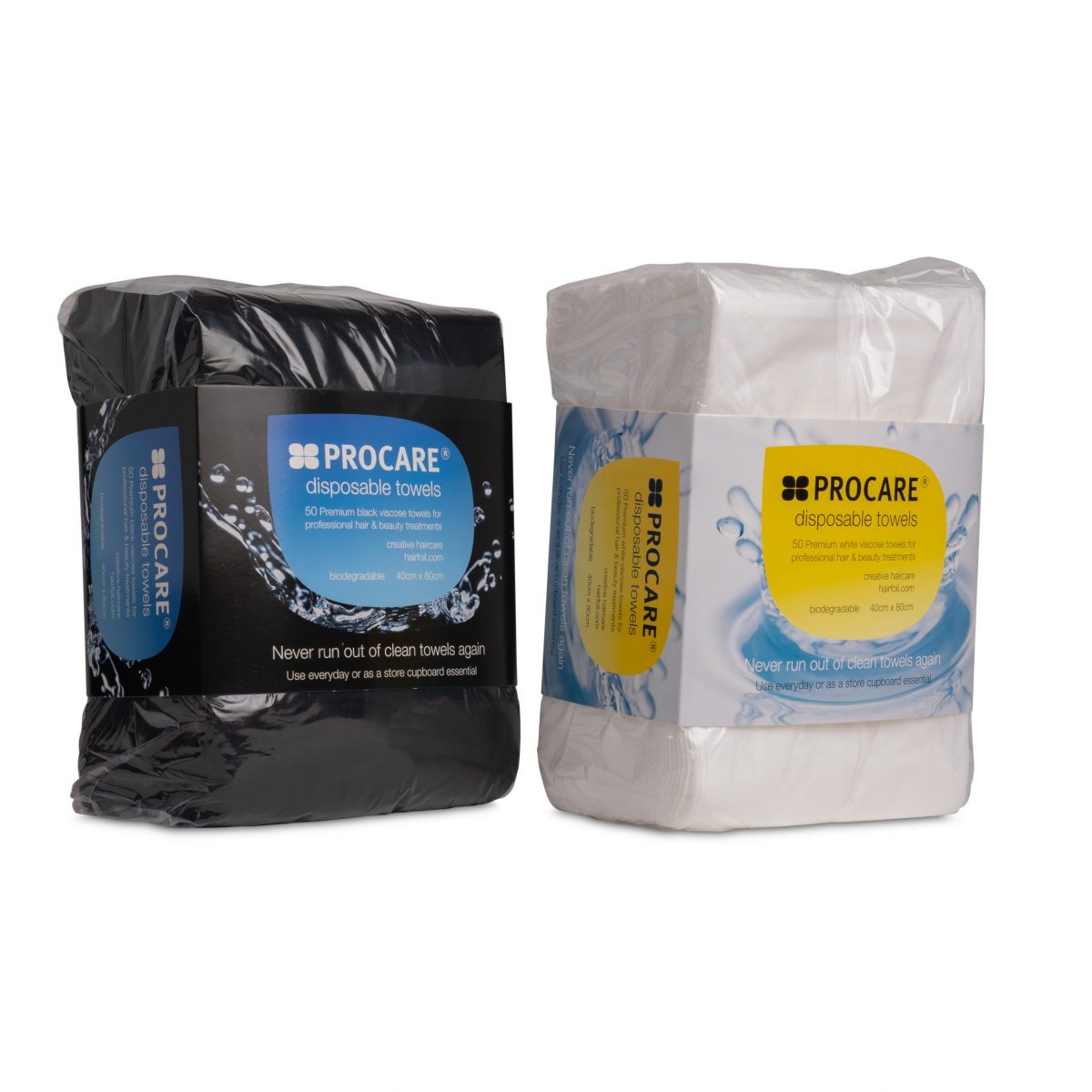 Procare Disposable Towels Black & White (x50)
